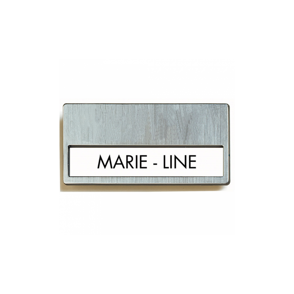 Placas de Identificação Plástico Prateado