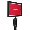 Porta Cartaz A4 Black SS Horizontal