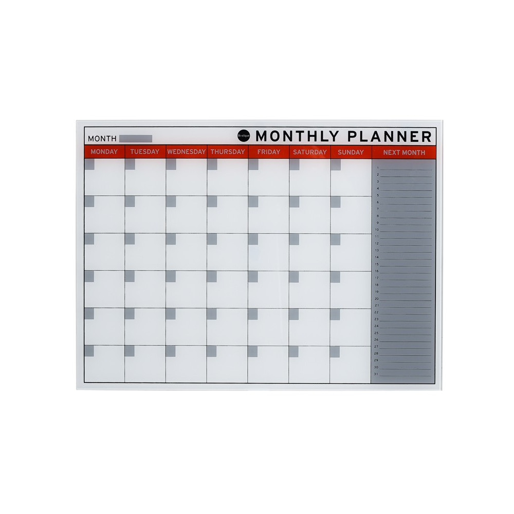 Quadro Planning Magnético VIDRO