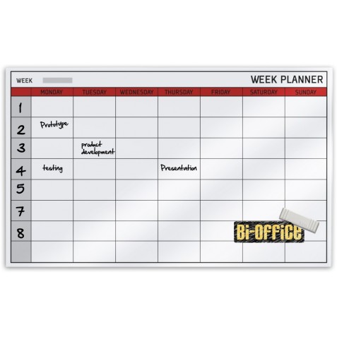 Quadro Planning Magnético VIDRO Quadro Planning Magnético VIDRO