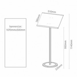 Kanzel mit Acryltisch - Aussteller