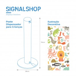 Dispensador com pedal para crianças