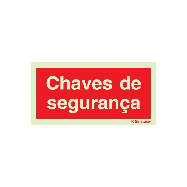 Sinal de chaves de segurança