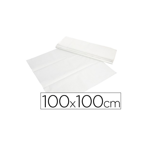 Toalhetes de papel branco em folhas 100x100 cm caixa de 400 unidades