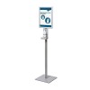 Estación de higienización con soporte para carteles A4