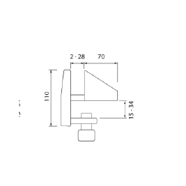 Gancho/soporte acrílico para mesa