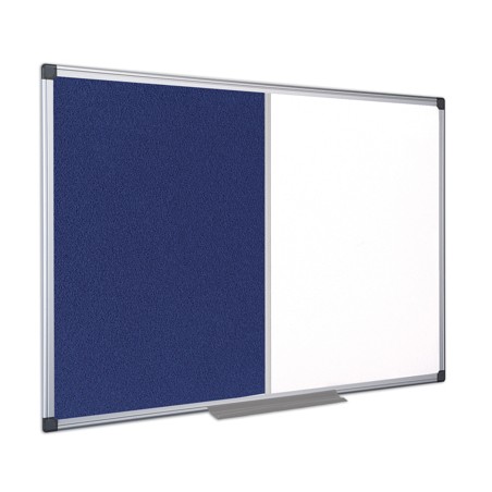 Pizarra doble magnética + fieltro azul MAYA - Pizarras blancas | SignalShop