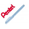 Marcador pincel pentel touch para caligrafia cor azul cinza pastel