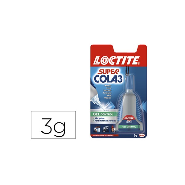 Cola loctite 3 gr adesiva instantanea gel gota a gota