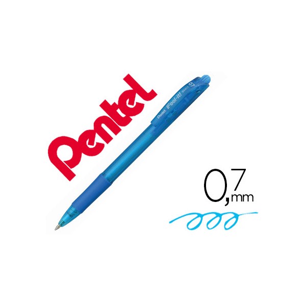 Esferografica pentel retratil bx417 cor azul ceu