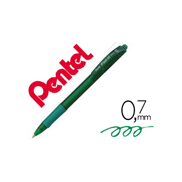 Esferografica pentel retratil bx417 cor verde