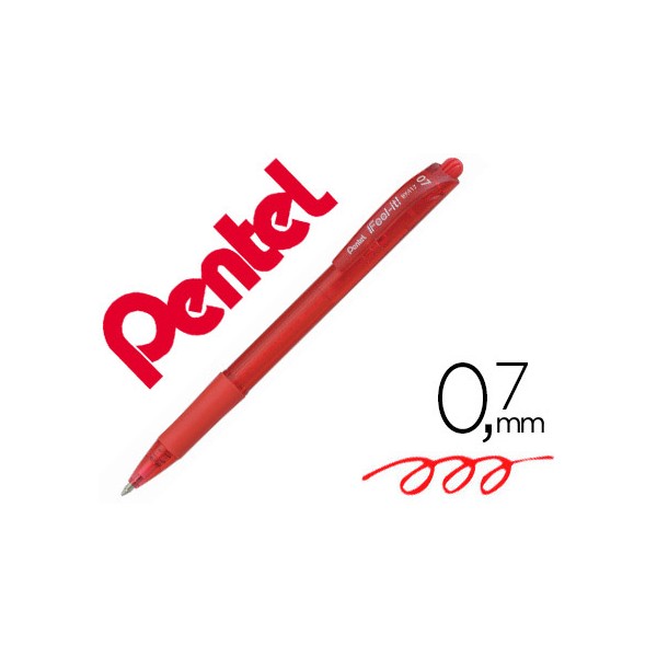 Esferografica pentel retratil bx417 cor vermelha