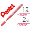 Marcador pentel n50s permanente cor vermelho 15 2 mm