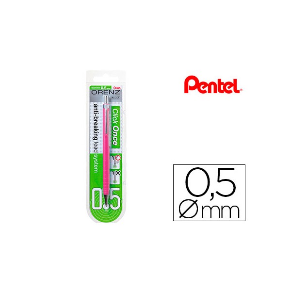 Lapiseira pentel orenz 05 mm rosa em blister de 1 unidade