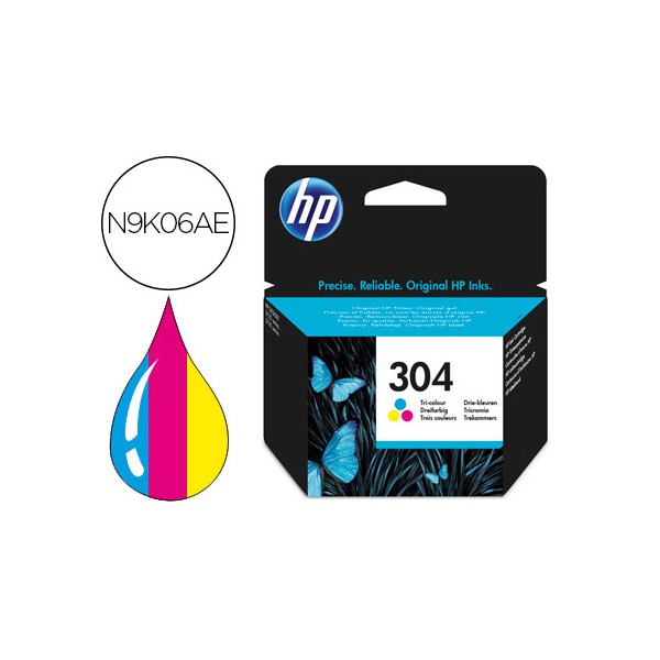 Tinteiro hp n304 deskjet 3000 3720 3730 tricolor 100 paginas