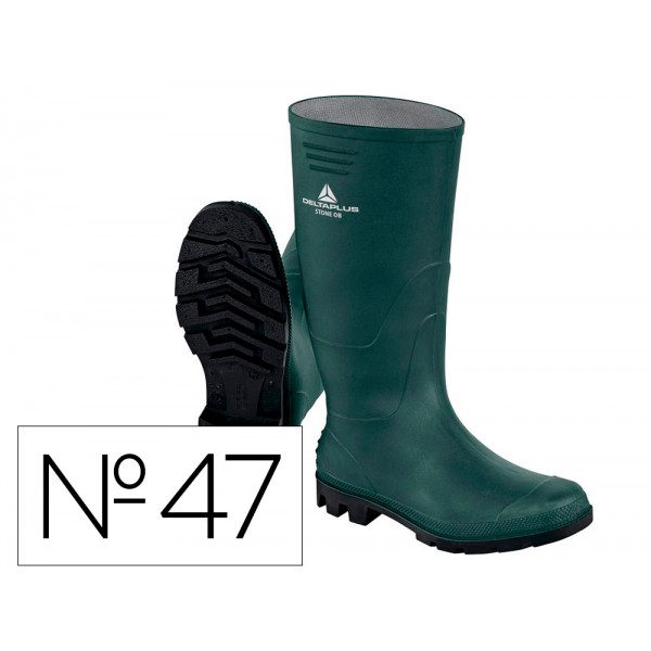 Botas deltaplus de seguranca stone pvc verde sola de pitoes tamanho 47