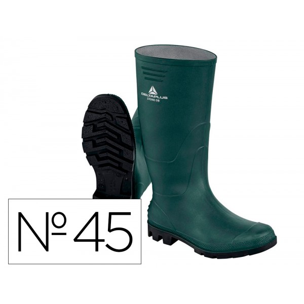 Botas deltaplus de seguranca stone pvc verde sola de pitoes tamanho 45