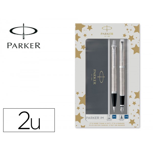 Conjunto parker im essential aco ct esferografica caneta