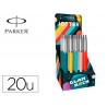 Esferografica parker jotter originals glam rock transit expositor de 20 unidades sortidas