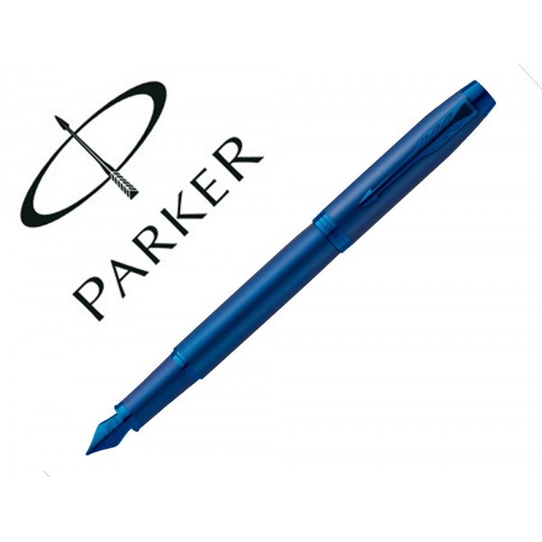 Caneta parker im monochrome azul aparo f em estojo de oferta