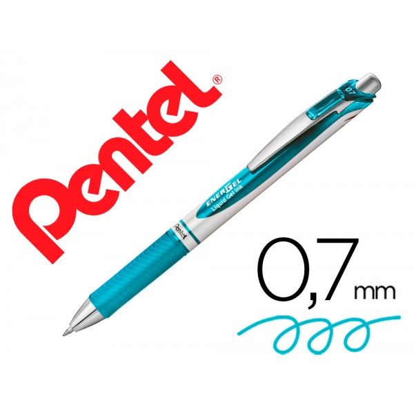 Roller pentel bl77 07 mm energel rectractil azul ceu