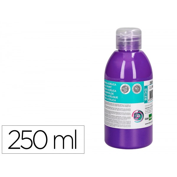 Pintura acrilica liderpapel frasco de 250 ml violeta