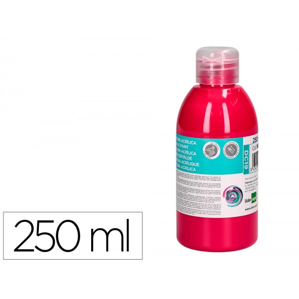 Pintura acrilica liderpapel frasco de 250 ml magenta