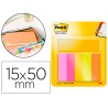 Bloco de notas adesivas post it mini notas energetic colour 15 x 50 mm 50 folhas cores sortidas