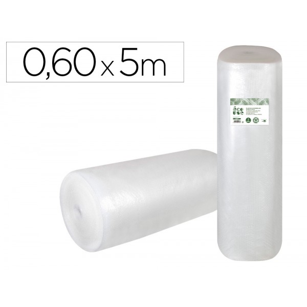 Plastico com bolhas liderpapel ecouse 060x5m 30 de plastico reciclado