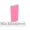 Envelope basika celulose rosa com fole s 150x300x60 mm pack de 25 unidades