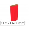 Envelope basika kraft vermelho com fole s 150x300x60 mm pack de 25 unidades