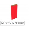 Envelope basika kraft vermelho com fole xs 120x250x30 mm pack de 25 unidades