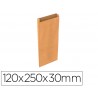 Envelope basika kraft natural liso com fole xs 120x250x30 mm pack de 25 unidades