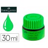 Tinta marcador faber castell fluorescente 1549 com sistema capilar cor verde frasco de 30 ml