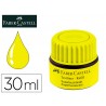 Tinta marcador faber castell fluorescente 1549 com sistema capilar cor amarelo frasco de 30 ml