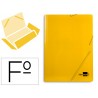 Pasta liderpapel de elasticos folio 3 abas cartao plastificado cor amarelo