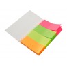 Bandas separadoras 20x50 mm fluorescente pack de 4 com 20 folhas