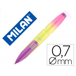 Lapiseira milan compact sunset 07 mm com borracha cores sortidas