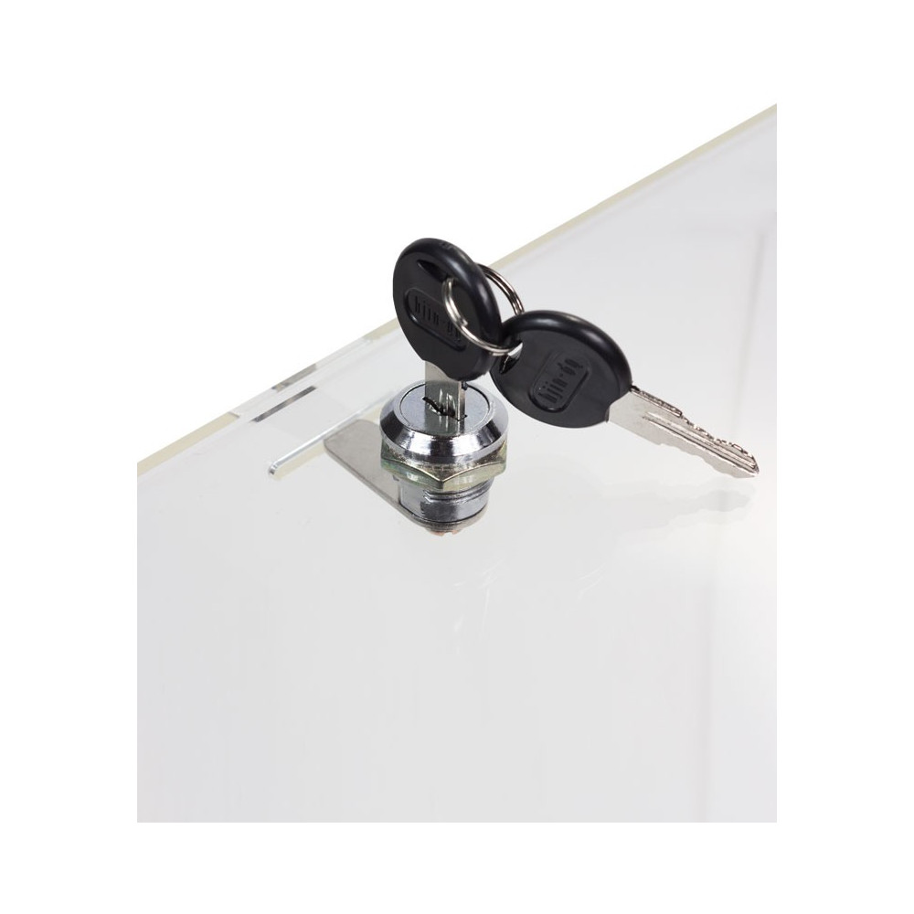 Urna Acrílica com Fechadura 300x300x300mm