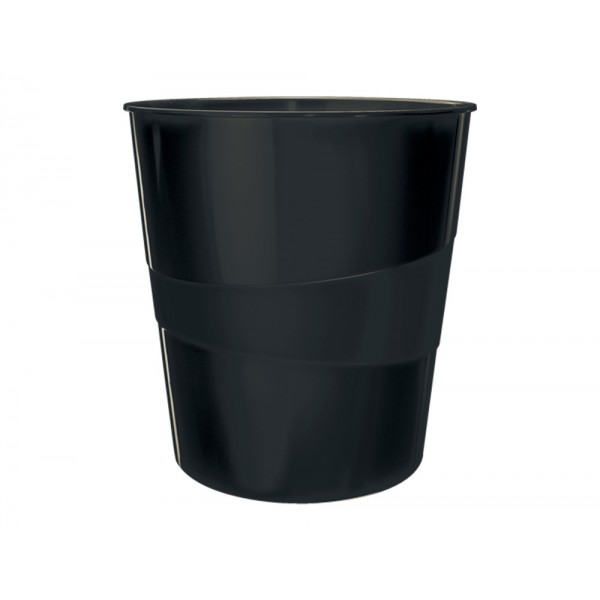 Cesto de papeis plastico leitz recycle cor preto 15 litros