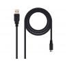 Cabo usb nanocable 20 tipo a m micro usb b m cor preto comprimento 18 m