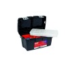 Plastic and aluminum toolbox
