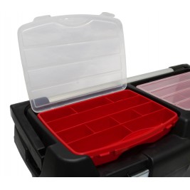 Caja de herramientas de plástico y aluminio