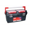 Plastic and aluminum toolbox