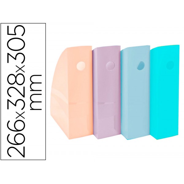 Porta revistas exacompta aquarel mag cube set de 4 unidades cores pastel 266x328x305 mm