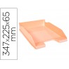 Tabuleiro de secretaria exacompta aquarel combo midi coral pastel 347x255x65 mm