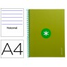 Caderno espiral liderpapel din a4 antartik capa forrada 80f 90 gr pautado 1 banda 4 furos cor verde