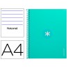 Caderno espiral liderpapel din a4 antartik capa forrada 80f 90 gr pautado 1 banda 4 furos cor menta