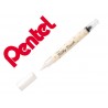 Pincel pentel milky brush cor pastel branco