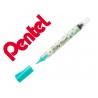 Pincel pentel milky brush cor pastel turquesa